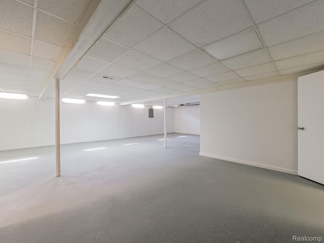3849 Barg Dr, Warren, MI 48310 - finished basement featuring a paneled ceiling