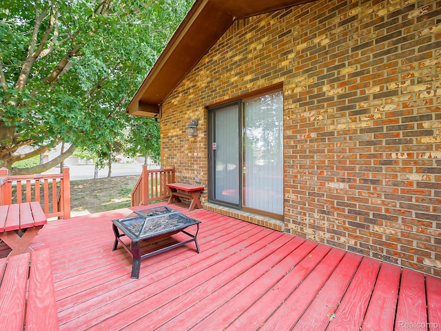 3849 Barg Dr, Warren, MI 48310 - view of wooden deck
