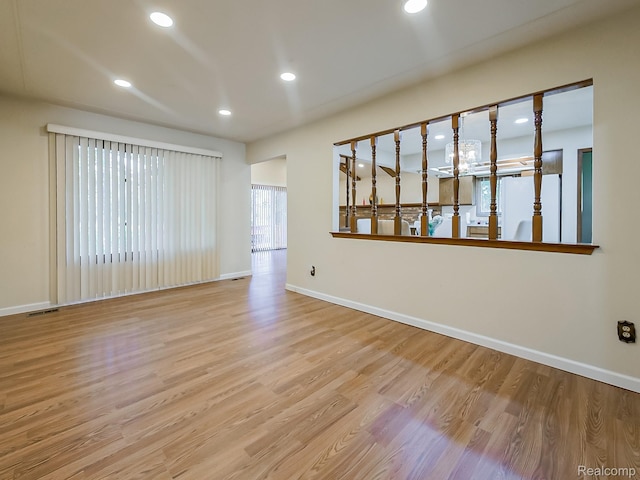 3849 Barg Dr, Warren, MI 48310 - unfurnished room featuring recessed lighting, wood finished floors, and baseboards