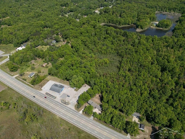 460 W Isabella Rd, Midland, MI 48640 - aerial overview of property's location featuring a forest and a nearby body of water