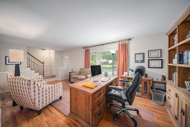 489 Old Creek Ct, Saline, MI 48176 - home office with light wood-type flooring