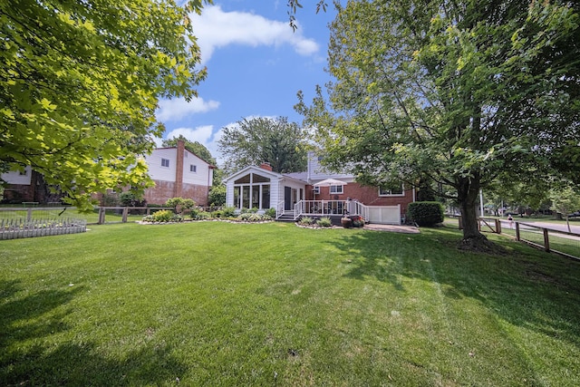 489 Old Creek Ct, Saline, MI 48176 - view of yard with a deck and a garage