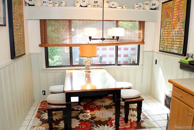 1410 Culver Ave, Dearborn, MI 48124 - dining room with wainscoting, plenty of natural light, and light tile patterned floors