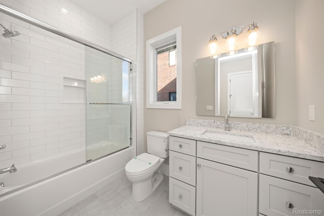 4174 Prescott Park Cir W, Bloomfield, MI 48323 - bathroom with toilet, vanity, and enclosed tub / shower combo