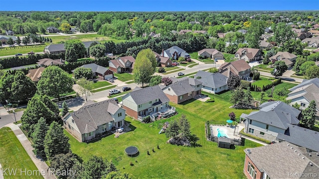 47040 W Wayford Dr, Shelby Twp, MI 48315 - aerial view of residential area featuring a pool