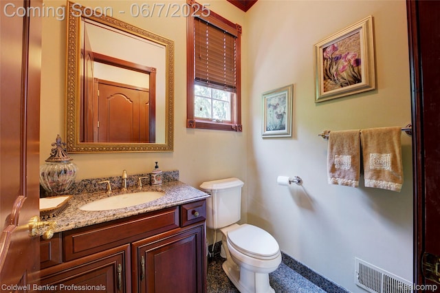 4546 Forest Edge Ln, West Bloomfield, MI 48323 - half bath featuring toilet, baseboards, and vanity