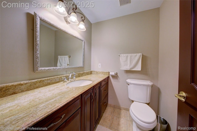 4546 Forest Edge Ln, West Bloomfield, MI 48323 - bathroom with vanity, toilet, tile patterned floors, and baseboards