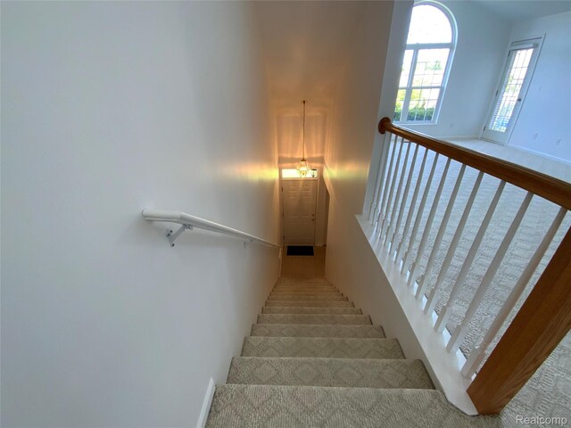 3577 Oakmonte Blvd, Rochester, MI 48306 - stairs with carpet floors