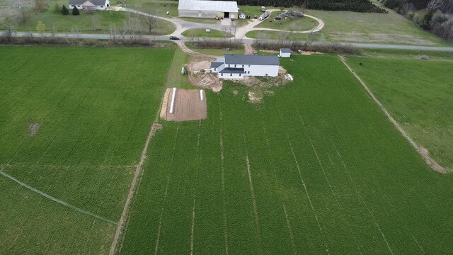 5195 Chief Rd, Brethren, MI 49619 - aerial view of property's location featuring rural landscape