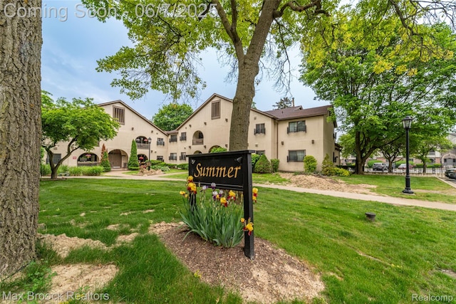 42160 Woodward Ave Unit 37, Bloomfield Hills, MI 48304 - community sign with a yard