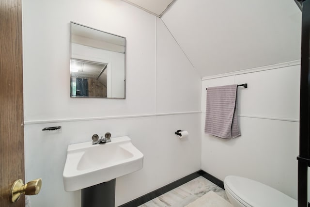 6387 N Larson Rd, Fountain, MI 49410 - half bathroom featuring toilet and a sink