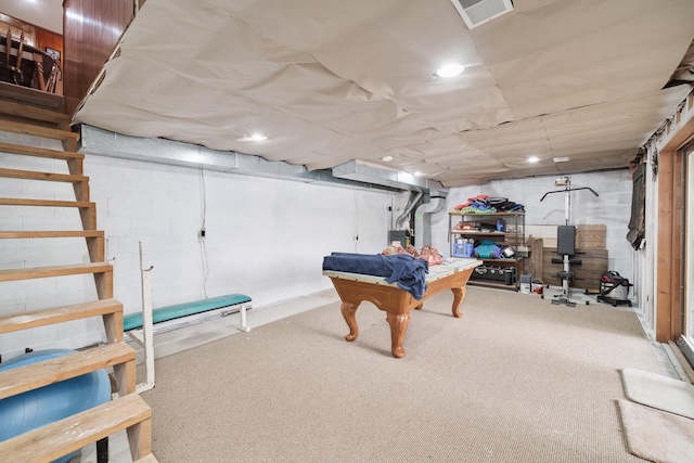 6387 N Larson Rd, Fountain, MI 49410 - playroom featuring carpet floors and recessed lighting