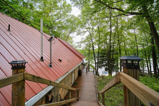 6387 N Larson Rd, Fountain, MI 49410 - view of wooden deck