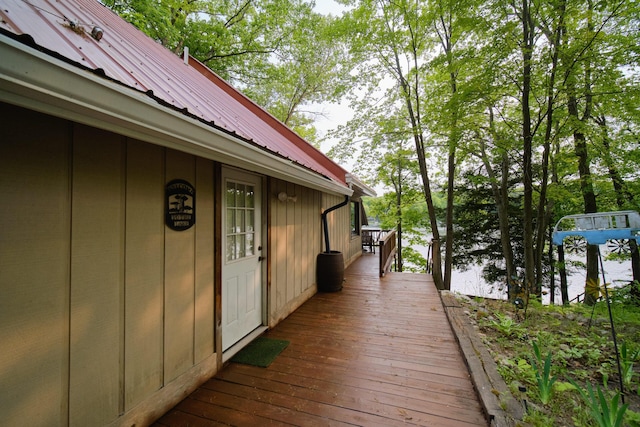 6387 N Larson Rd, Fountain, MI 49410 - view of wooden deck