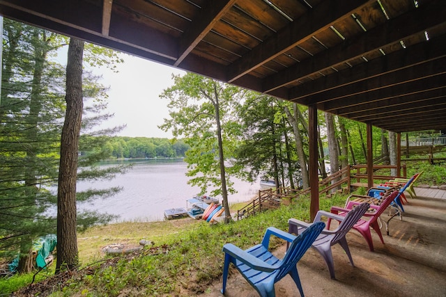 6387 N Larson Rd, Fountain, MI 49410 - view of yard featuring a water view