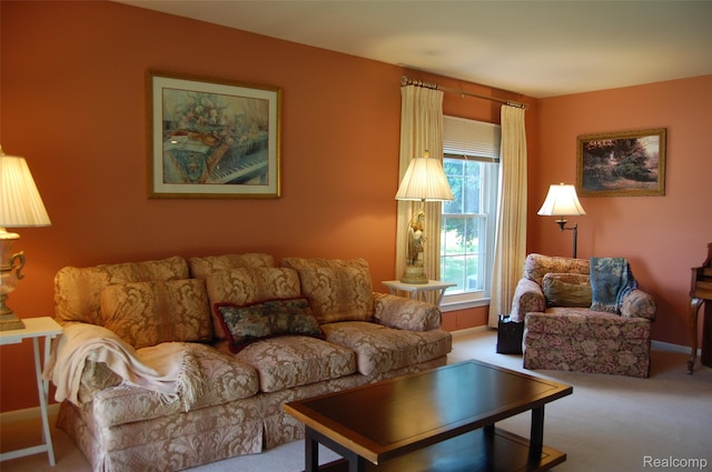 6560 Perham Dr, West Bloomfield, MI 48322 - living room featuring carpet flooring
