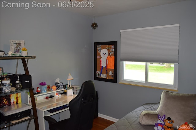 6009 Lancaster Dr, Flint, MI 48532 - office with dark wood-style floors and baseboards