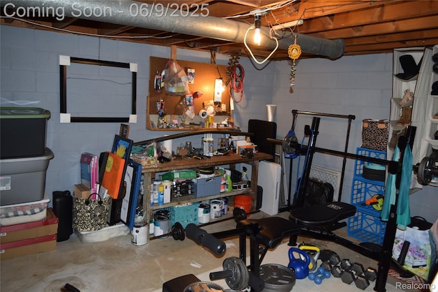 6009 Lancaster Dr, Flint, MI 48532 - unfinished below grade area featuring concrete block wall
