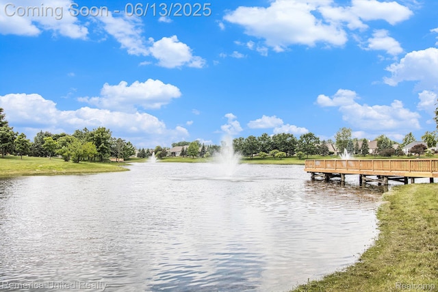 24168 Grand Traverse Ave, Flat Rock, MI 48134 - dock area featuring a water view