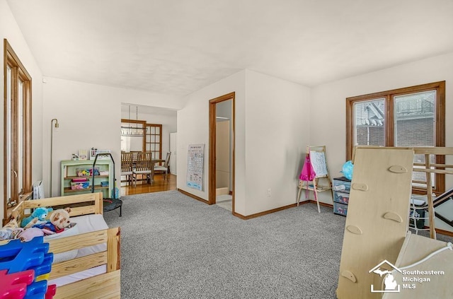 448 Borgess Ave, Monroe, MI 48162 - carpeted bedroom with baseboards