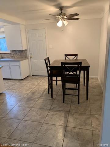 18499 Gruebner St, Detroit, MI 48234 - dining space featuring ceiling fan