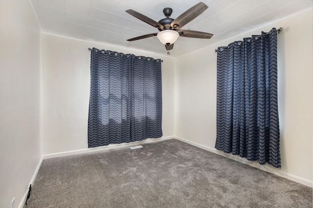 525 Riverview Ave, Monroe, MI 48162 - carpeted empty room featuring a ceiling fan and baseboards