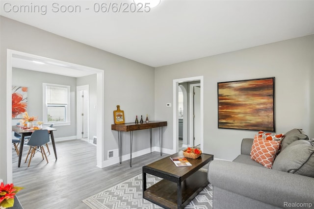 1512 Marion Ave, Lincoln Park, MI 48146 - living room featuring wood finished floors and baseboards
