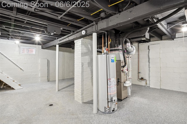 1512 Marion Ave, Lincoln Park, MI 48146 - basement with gas water heater and heating unit