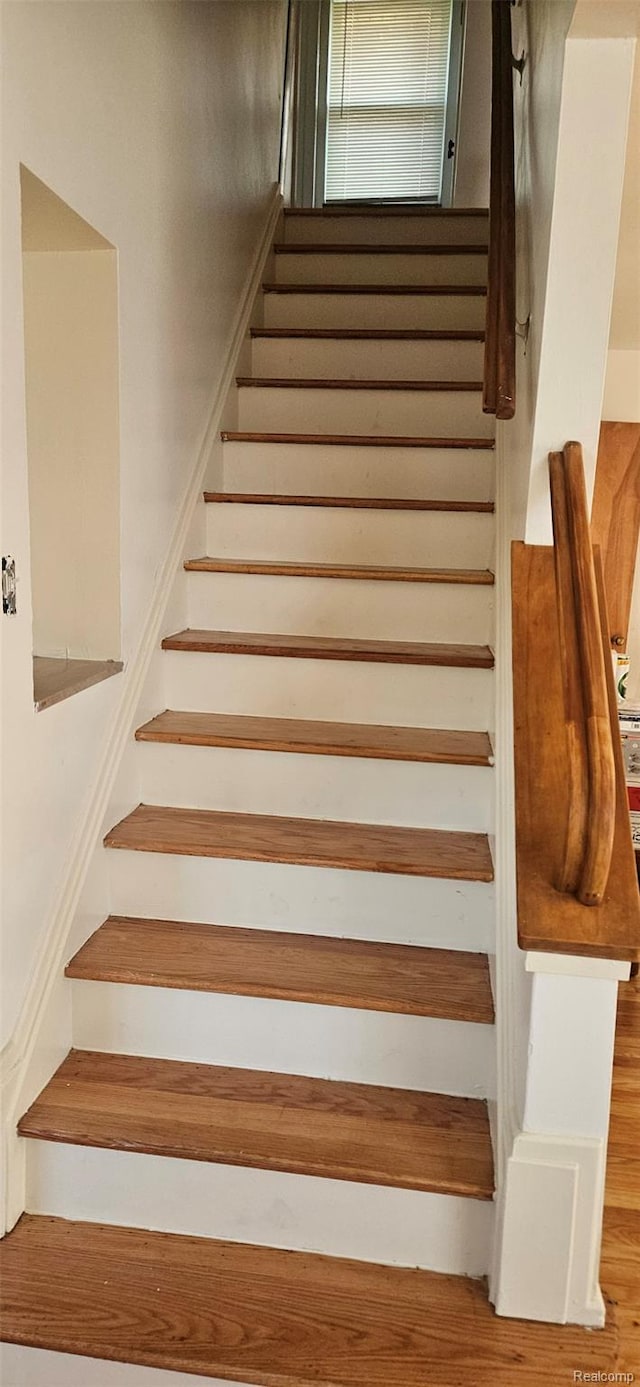 18966 Mendota St, Detroit, MI 48221 - stairway featuring wood finished floors
