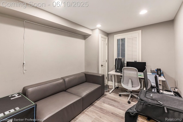 742 Emmons Ave, Birmingham, MI 48009 - office area featuring recessed lighting and wood finished floors