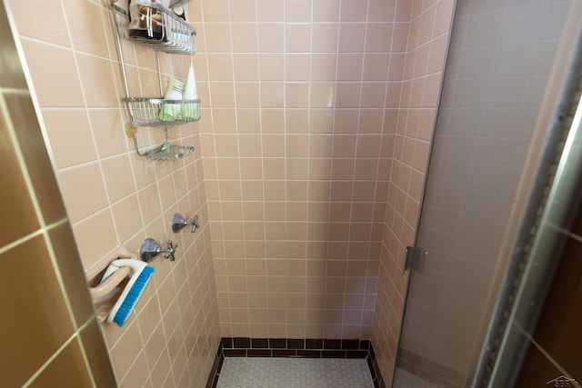 4680 Pinehaven Dr, Saginaw, MI 48638 - full bath featuring a stall shower and tile walls