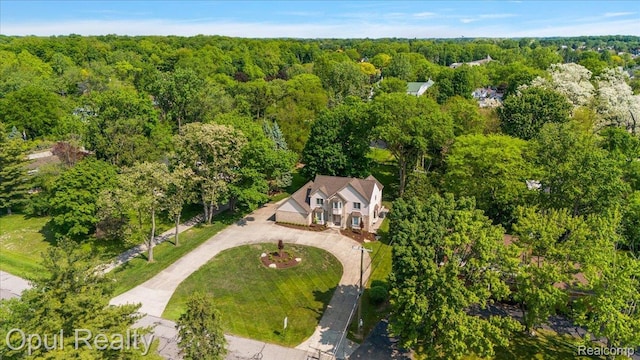 37456 Rhonswood Dr, Northville, MI 48167 - view from above of property featuring a forest