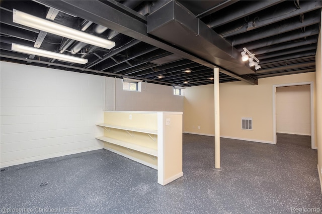 45330 Stonehedge Dr Unit 2, Plymouth, MI 48170 - below grade area featuring concrete block wall