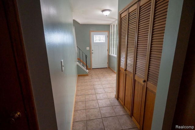 15065 Westlake St, Taylor, MI 48180 - hallway featuring stairs and light tile patterned flooring