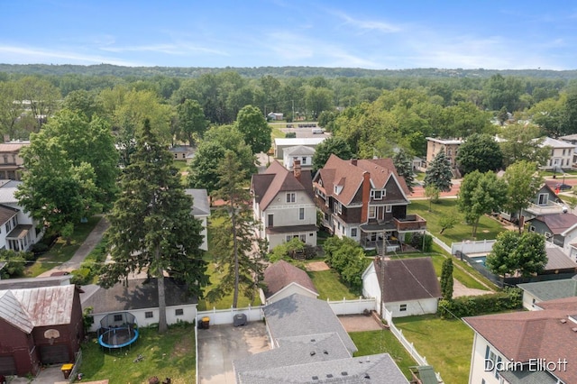 216 E Main St, Ionia, MI 48846 - aerial perspective of suburban area with a forest