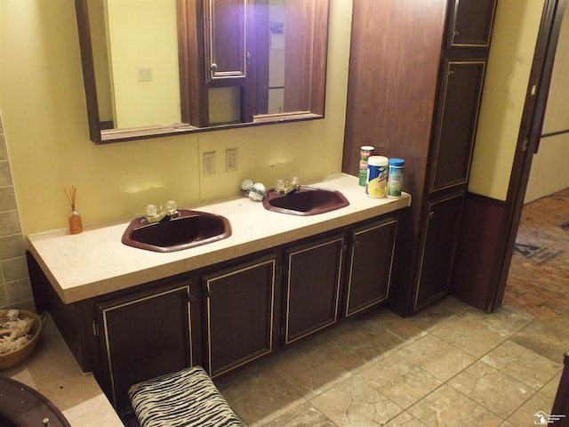 411 Norwood Dr, Monroe, MI 48161 - full bathroom featuring double vanity