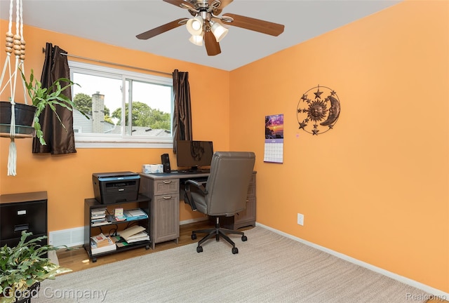 32712 Columbus Dr, Warren, MI 48088 - office space featuring ceiling fan and baseboards