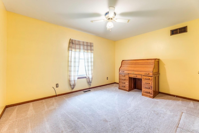 1908 Grant Pl, Port Huron, MI 48060 - unfurnished office with a ceiling fan, carpet, and baseboards
