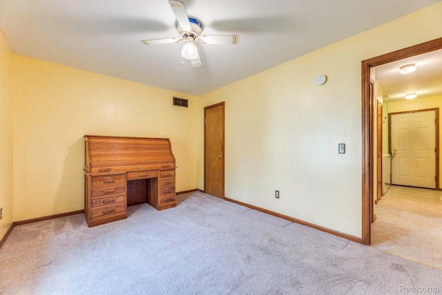 1908 Grant Pl, Port Huron, MI 48060 - unfurnished office with light carpet, ceiling fan, and baseboards