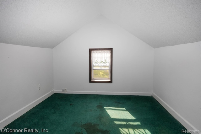 105 Gratiot Blvd, Marysville, MI 48040 - additional living space with carpet flooring, vaulted ceiling, a textured ceiling, and baseboards