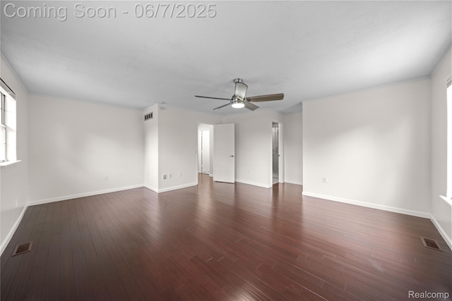 1633 Fleetwood Dr, Troy, MI 48098 - spare room with ceiling fan, baseboards, and wood finished floors