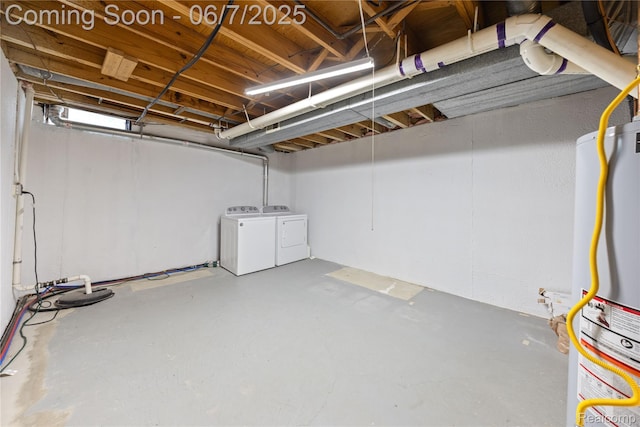 1633 Fleetwood Dr, Troy, MI 48098 - unfinished basement with separate washer and dryer and gas water heater