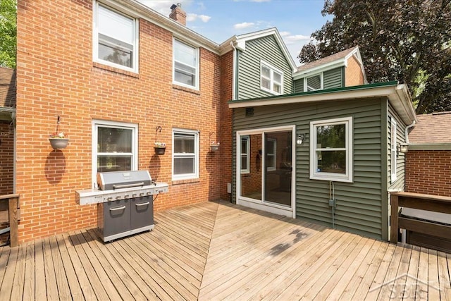 2505 Court St, Saginaw, MI 48602 - wooden terrace with area for grilling