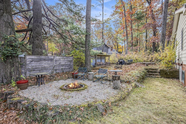 7362 30th St SE, Ada, MI 49301 - view of yard with an outdoor fire pit