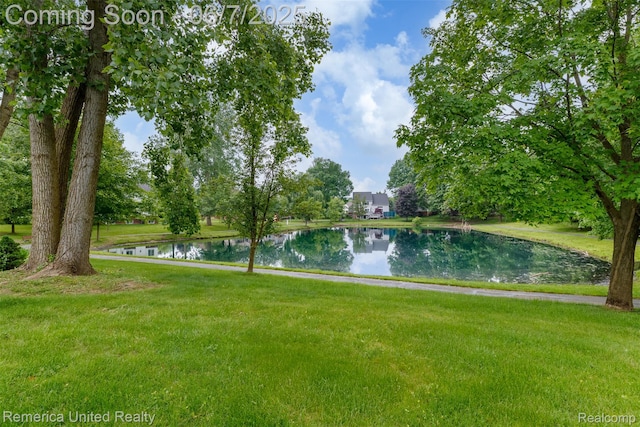 2663 Maple Forest Dr, Wixom, MI 48393 - view of community with a water view and a yard
