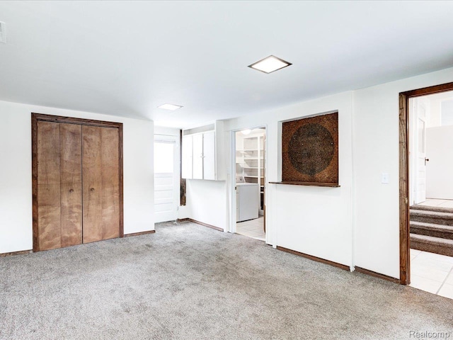 641 Michigan Ave, Marysville, MI 48040 - unfurnished bedroom with washer / clothes dryer, carpet floors, and baseboards