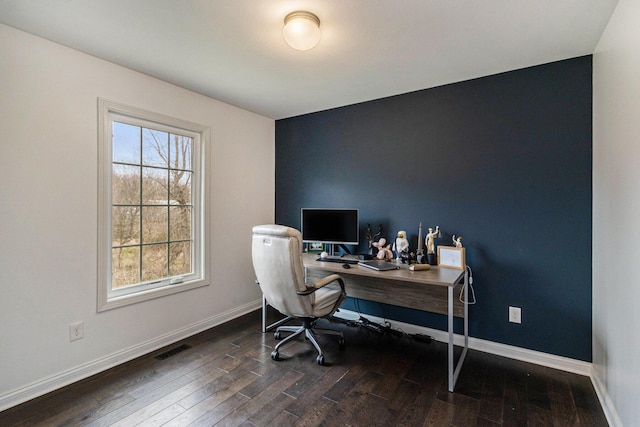 1200 Schuring Rd, Portage, MI 49024 - office area with wood-type flooring and baseboards