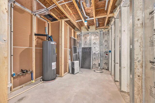 LOT166 Wren Ct, Caledonia, MI 49316 - unfinished below grade area with electric water heater