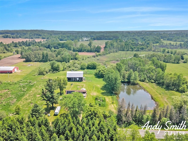 9386 N Vandecar Rd, Farwell, MI 48622 - overview of rural landscape featuring a large body of water