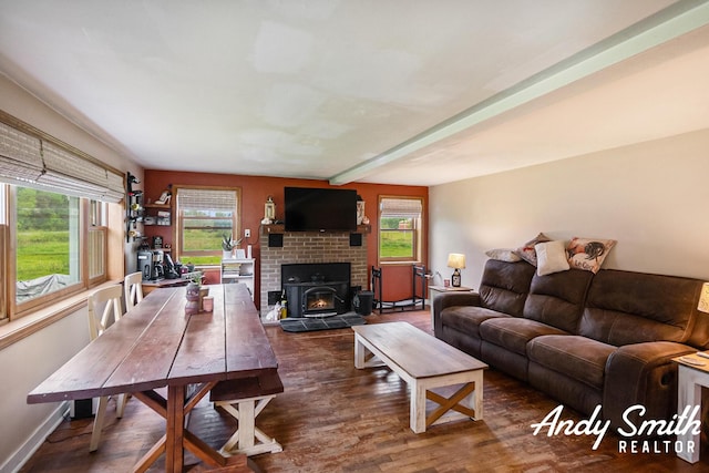 9386 N Vandecar Rd, Farwell, MI 48622 - living area featuring plenty of natural light, wood finished floors, and baseboards